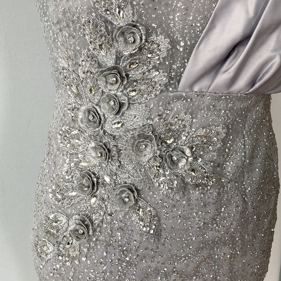 Vintage silver sparkle cocktail dress - Picture 3 of 12